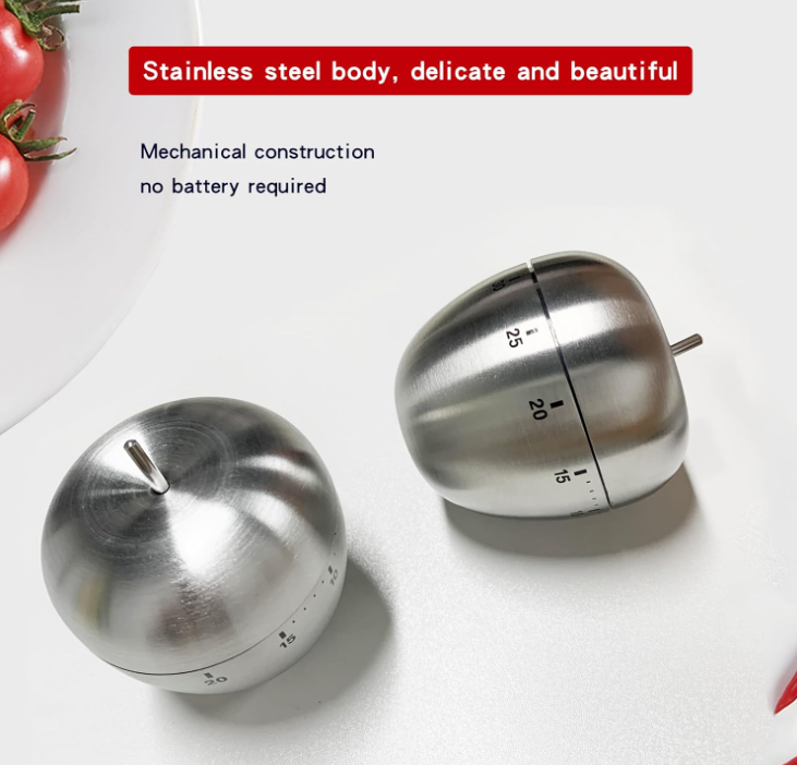 Mechanical Egg Timer for Kitchen and Classroom, 60-Minute Wind Up Cooking Timer with Durable Egg Shape Design, Visual Countdown Timer for Cooking, Baking, Study, Sauna, Shower