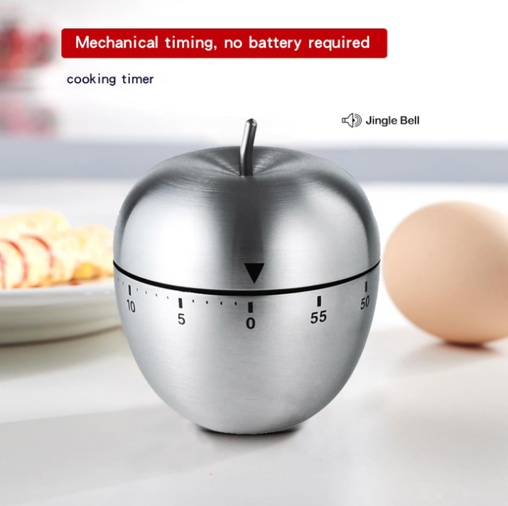 Mechanical Egg Timer for Kitchen and Classroom, 60-Minute Wind Up Cooking Timer with Durable Egg Shape Design, Visual Countdown Timer for Cooking, Baking, Study, Sauna, Shower