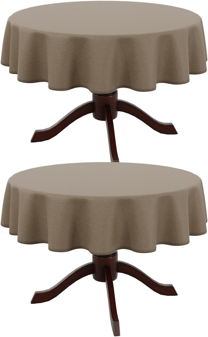 Textured Polyester Tablecloth Rectangle 52x70 Waterproof Spill-Proof Wipeable Table Cloth Wrinkle Free Dining Table Cover for Birthday Farmhouse Spring Tablecloths Up to 36‘'X54''